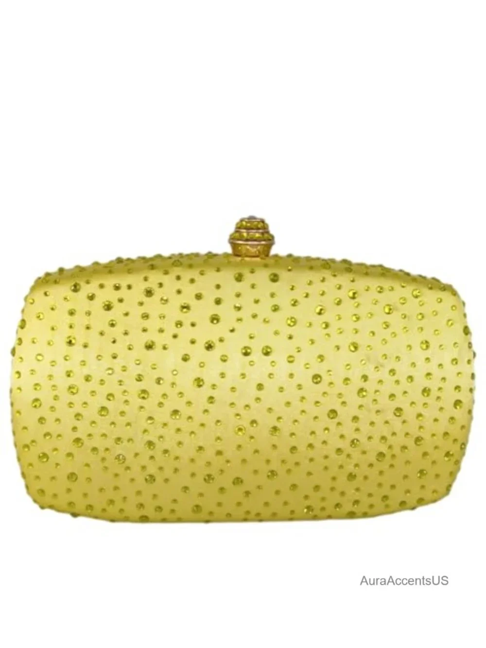 Crystal Clutch Evening Bag with Rhinestones and Chain Straps